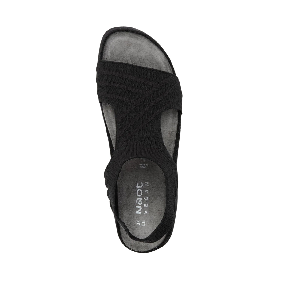 Kawhia | Vegan | Knit | Black - sandals - Naot