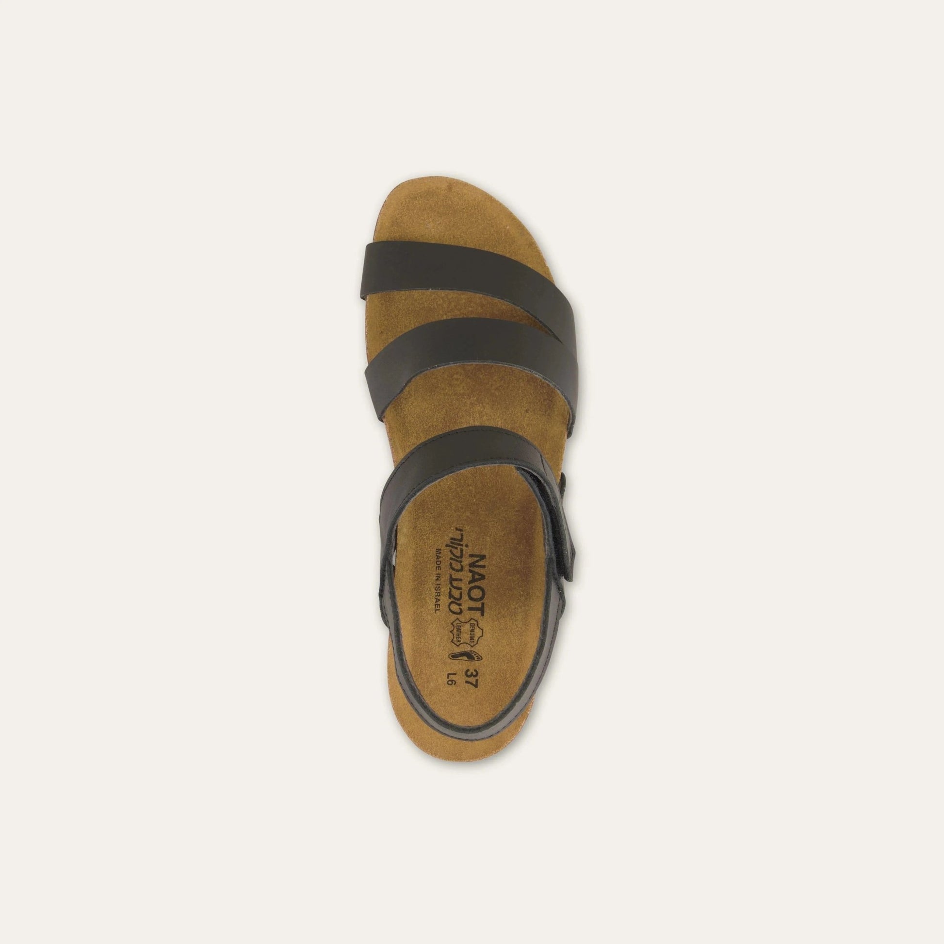 Kayla | Leather | Black Matte - Sandals - Naot
