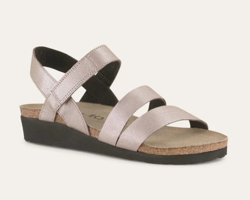 Kayla | Leather | Silver Threads - Sandals - Naot