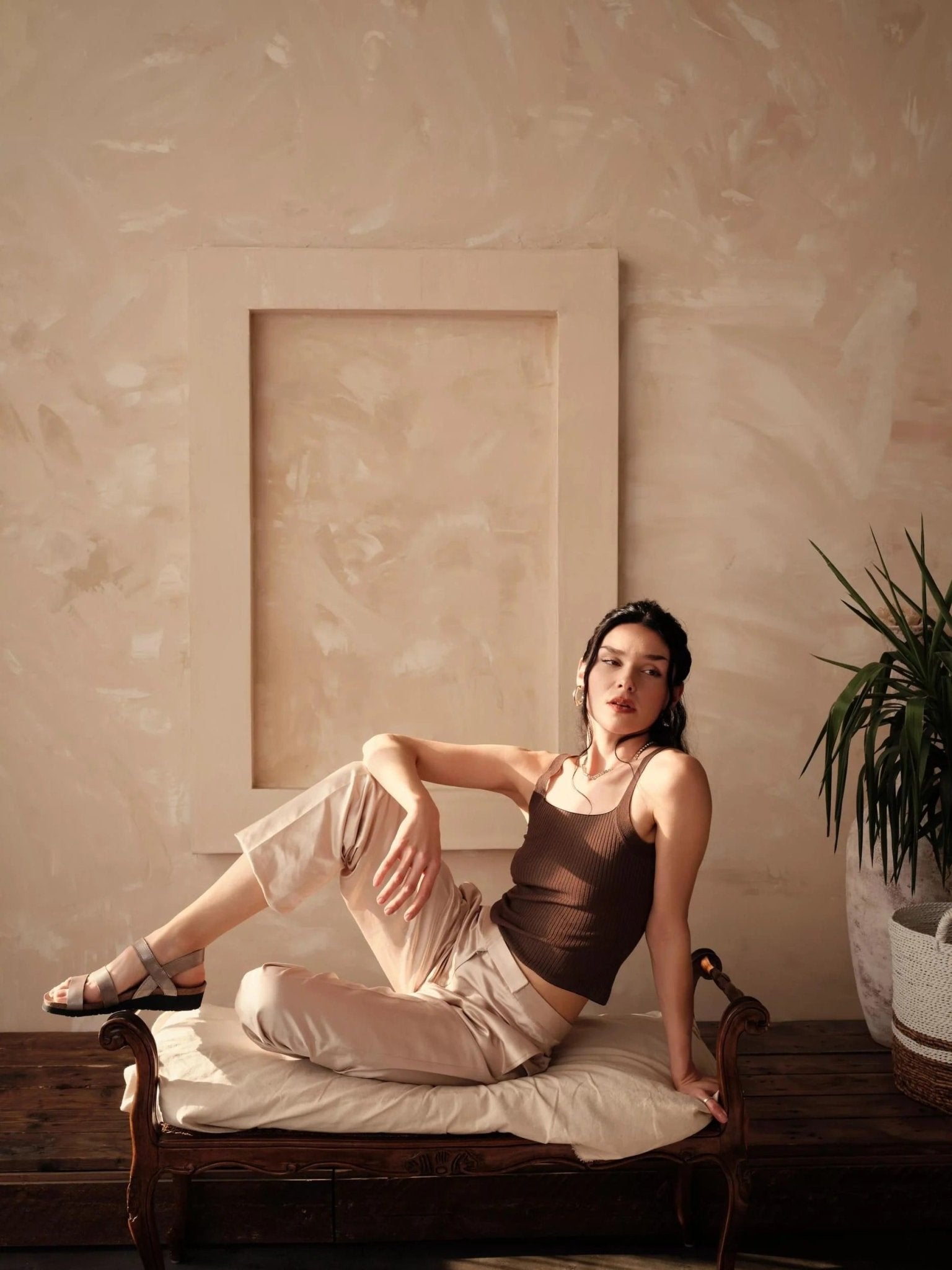 Kayla | Leather | Silver Threads - Sandals - Naot