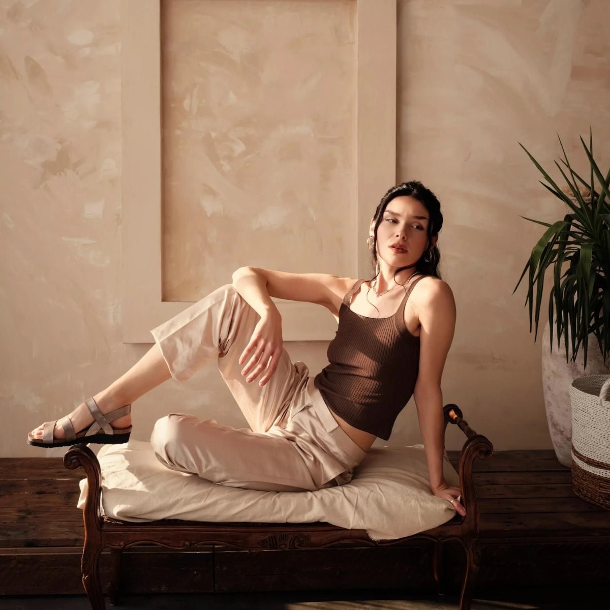 Kayla | Leather | Silver Threads - Wedge - Naot