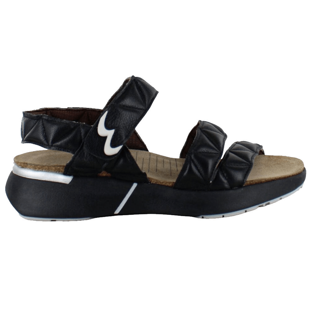 Kayla Sport | Leather | Soft Black - Sandals - Naot
