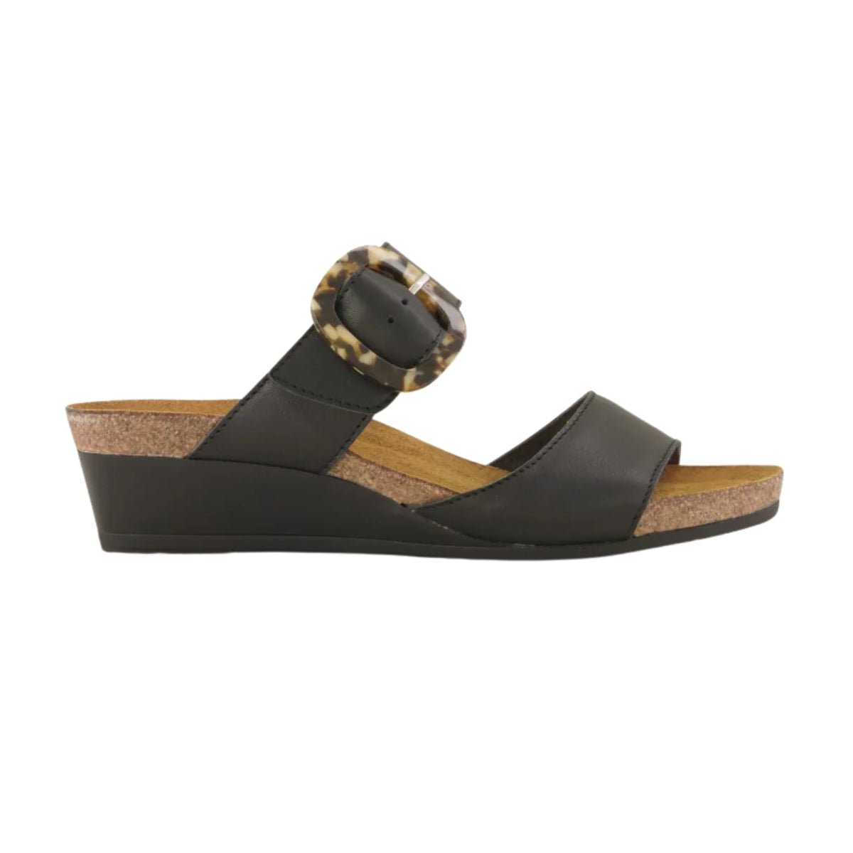 Kingdom | Leather | Jet Black - Wedge - Naot