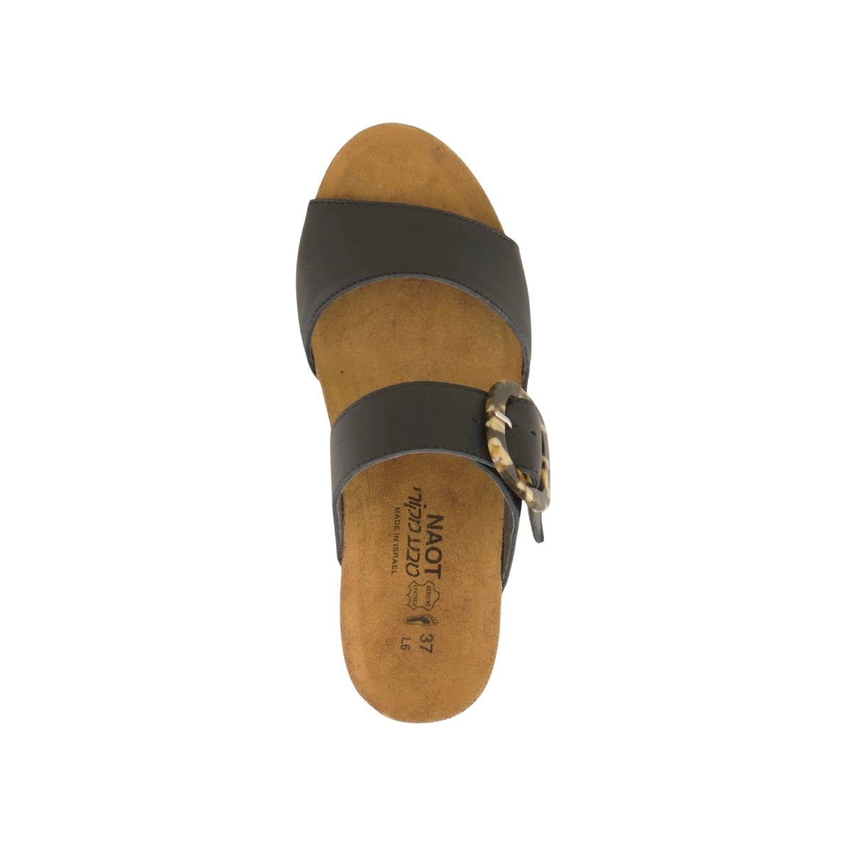 Kingdom | Leather | Jet Black - Wedge - Naot