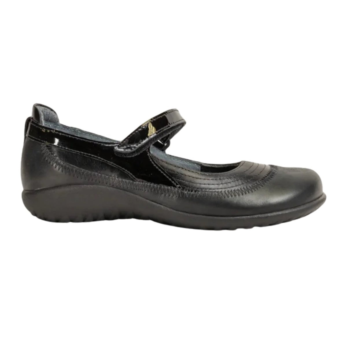 Kirei | Shiny Madras Patent Leather | Black - shoe - Naot