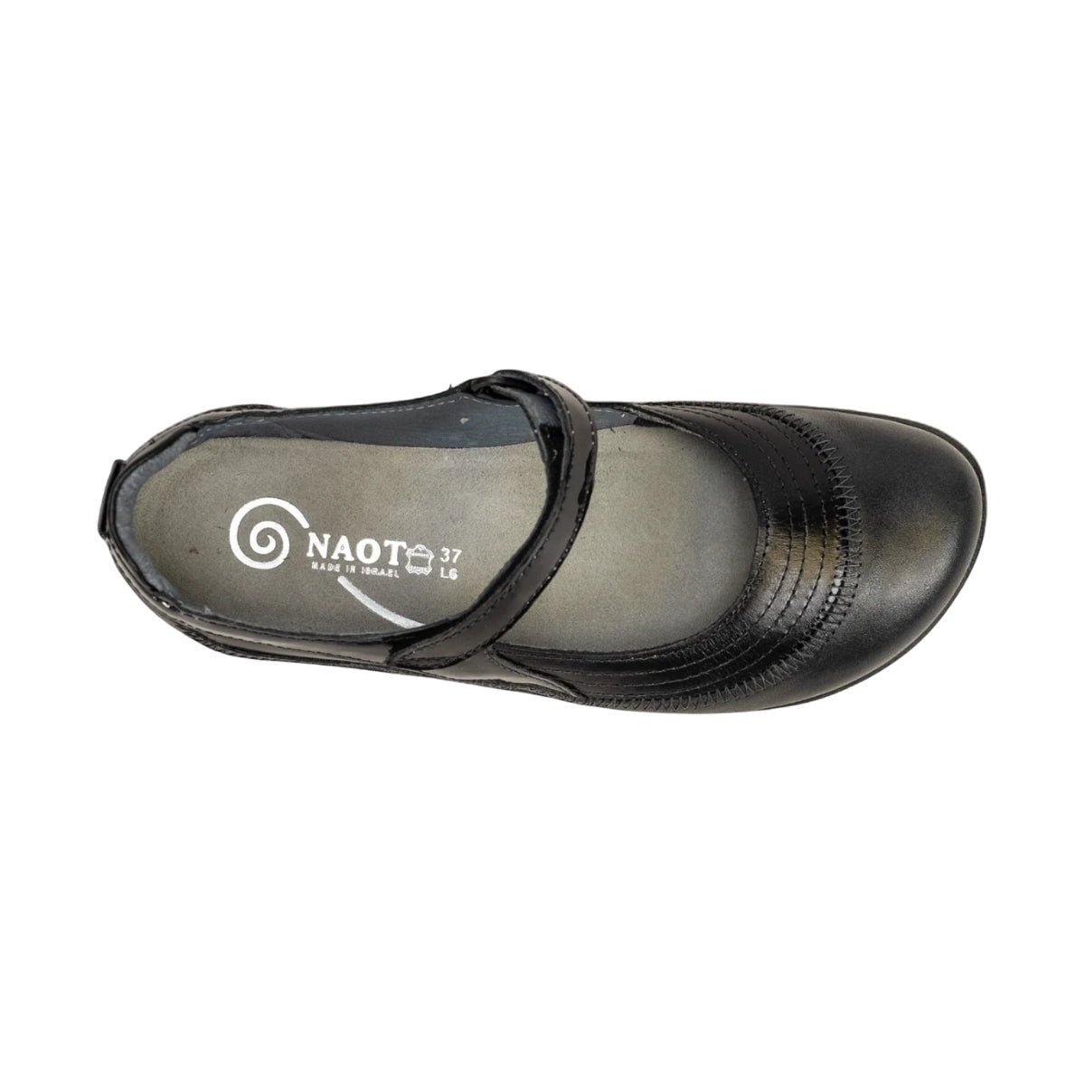 Kirei | Shiny Madras Patent Leather | Black - shoe - Naot