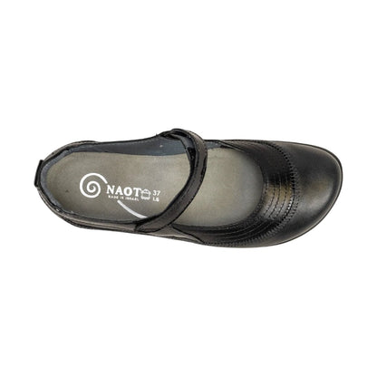Kirei | Shiny Madras Patent Leather | Black - shoe - Naot