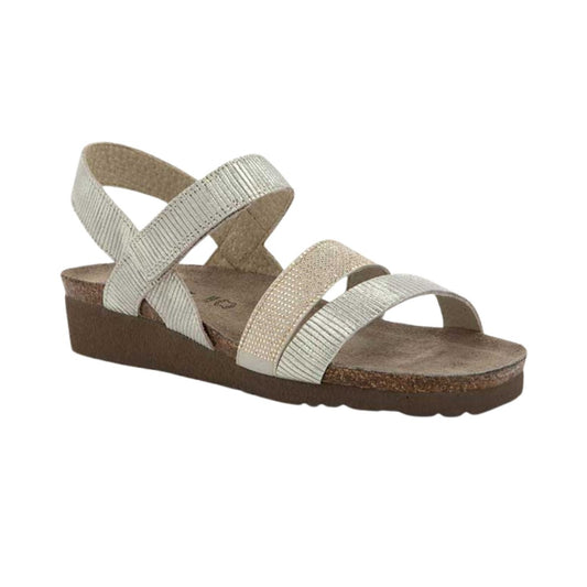 Krista | Suede | Platinum Stripe - sandals - Naot