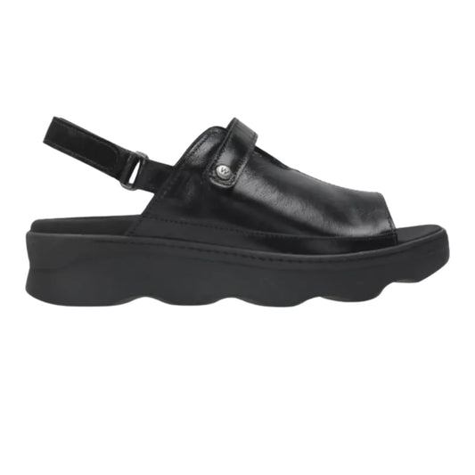 Laprida | Leather | Black - sandals - Wolky