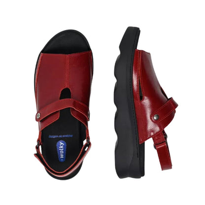 Laprida | Leather | Oxblood - sandals - Wolky