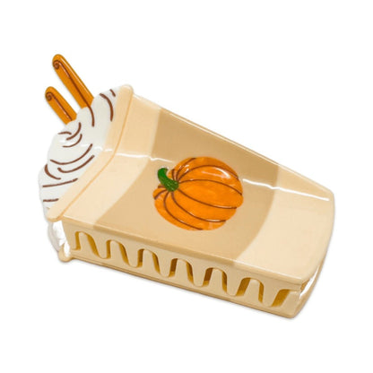 Large Pumpkin Spice Latte Hair Clip - HAIR - JENNY LEMONS