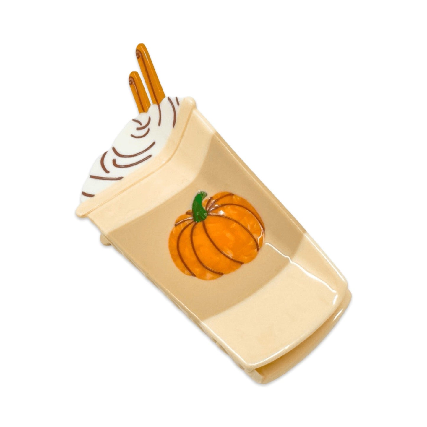 Large Pumpkin Spice Latte Hair Clip - HAIR - JENNY LEMONS