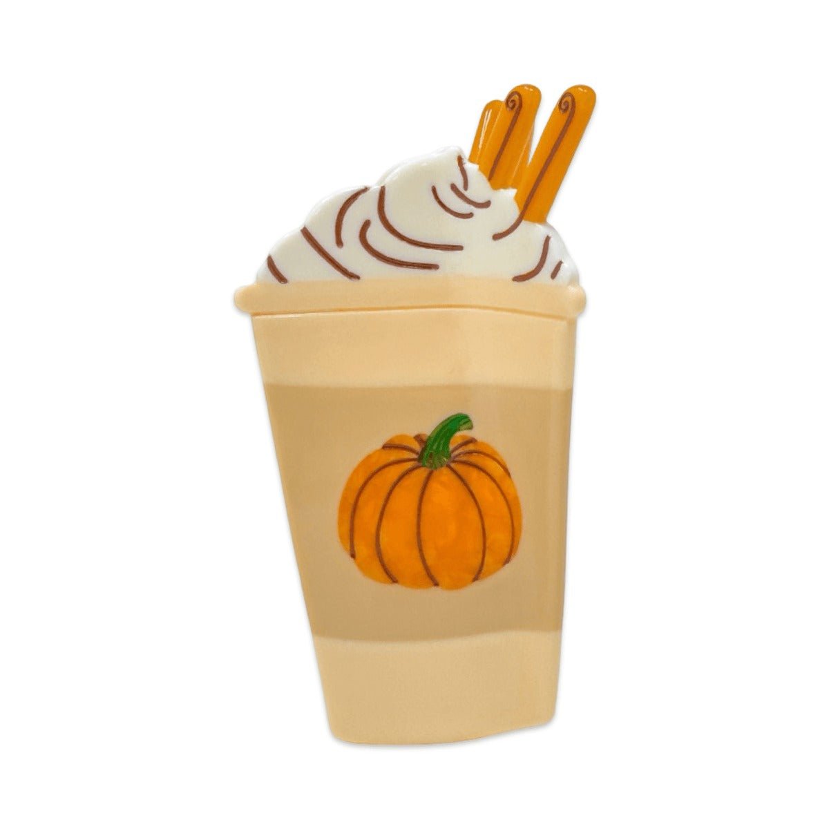 Large Pumpkin Spice Latte Hair Clip - HAIR - JENNY LEMONS