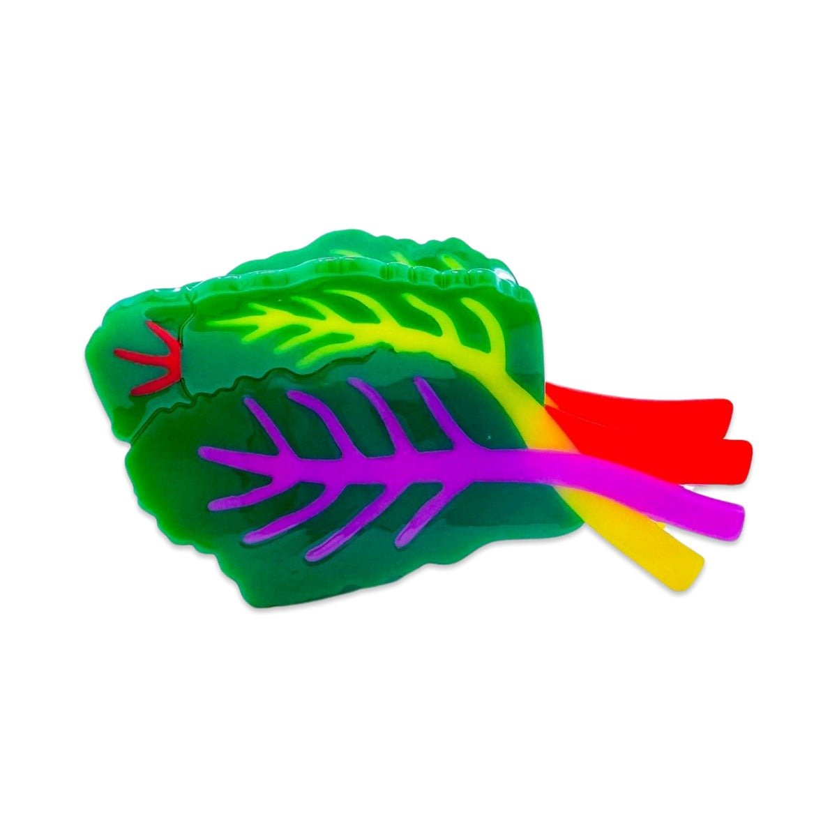 Large Rainbow Chard Hair Claw Clip - HAIR - JENNY LEMONS