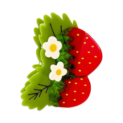 Large Strawberries & Flowers Claw - HAIR - JENNY LEMONS