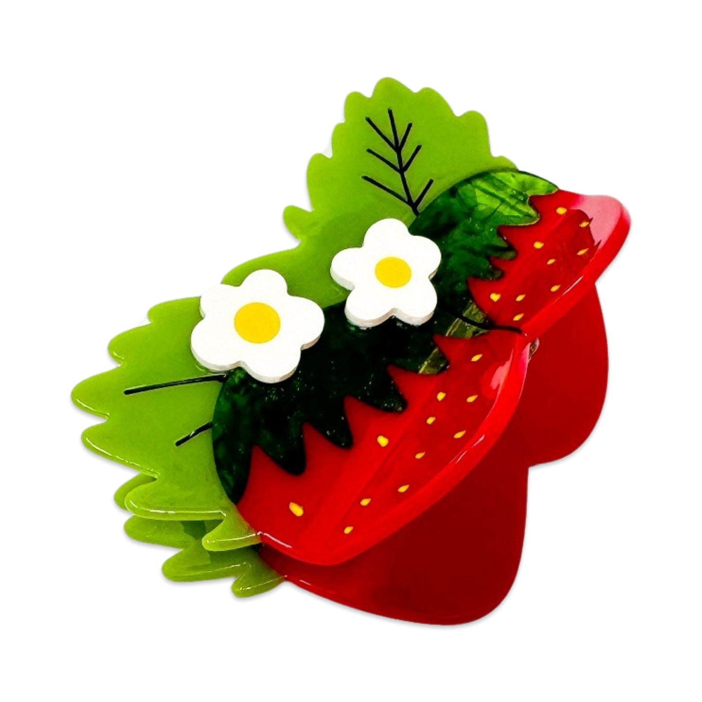 Large Strawberries & Flowers Claw - HAIR - JENNY LEMONS
