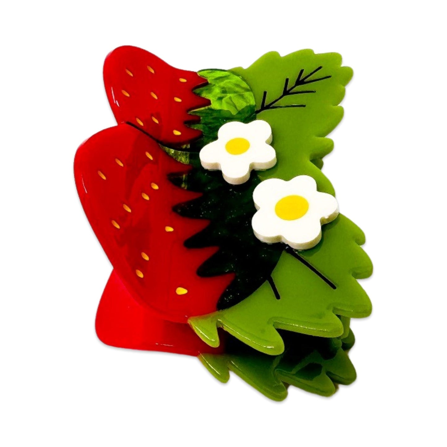 Large Strawberries & Flowers Claw - HAIR - JENNY LEMONS