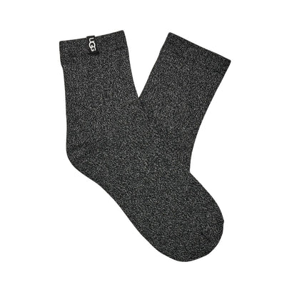 Lavinia Shimmer Quarter Sock | Women | Black - socks - UGG