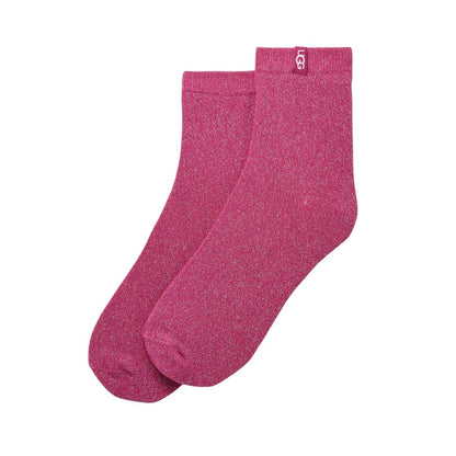 Lavinia Shimmer Quarter Sock | Women | Chroma Pink - socks - UGG