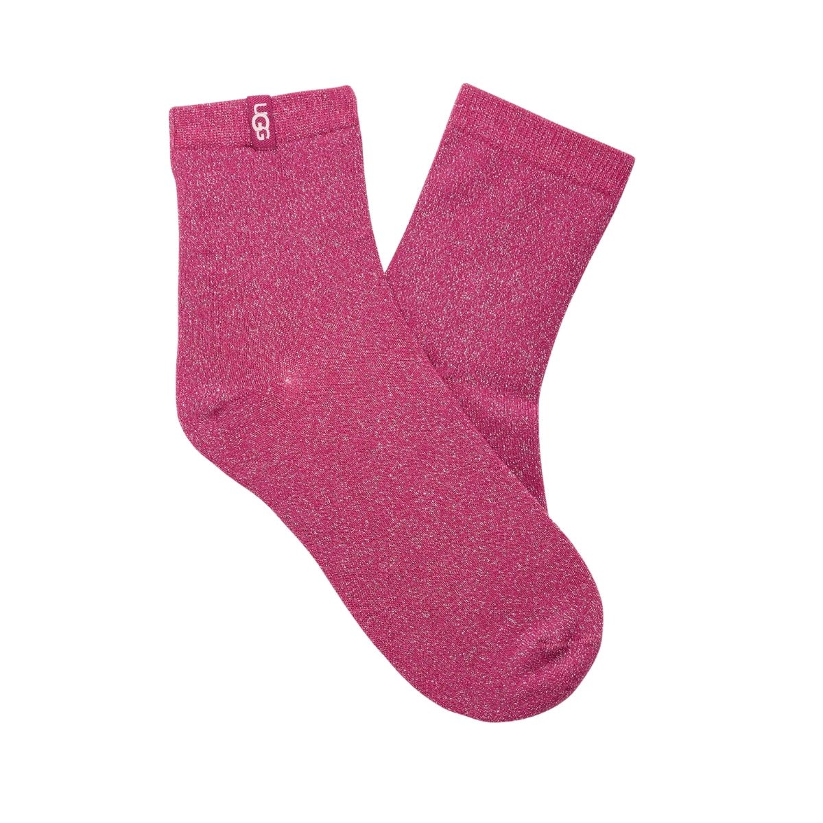 Lavinia Shimmer Quarter Sock | Women | Chroma Pink - socks - UGG