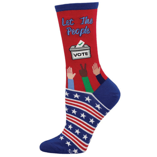 Let The People Vote | Women | Red - Socks - Socksmith