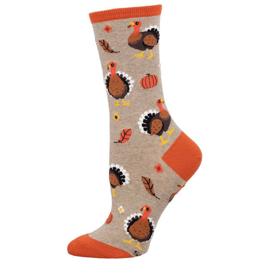 Let's Talk Turkey | Women | Hemp Heather - socks - Socksmith