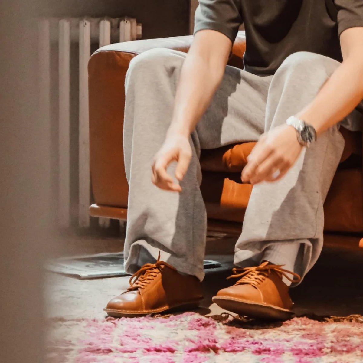 Lisboa | Leather | Cognac Brown - shoe - VIBAe