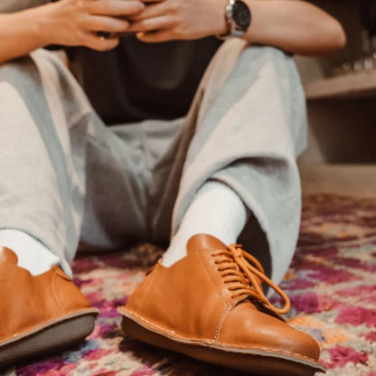 Lisboa | Leather | Cognac Brown - shoe - VIBAe