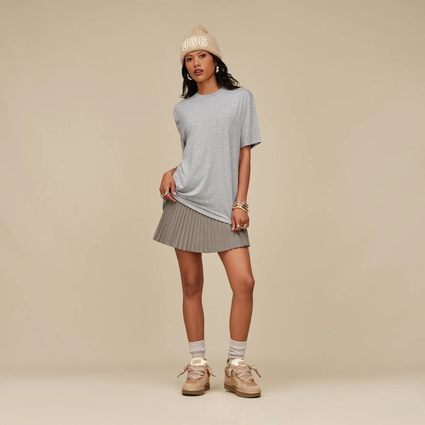 Lowmel | Women | Suede/Textile | Sand - shoe - UGG