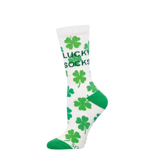 Lucky Socks | Men | White - socks - Socksmith
