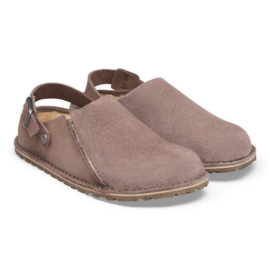 Lutry Premium Shearling | Nubuck/Suede | Faded Purple - clog - Birkenstock