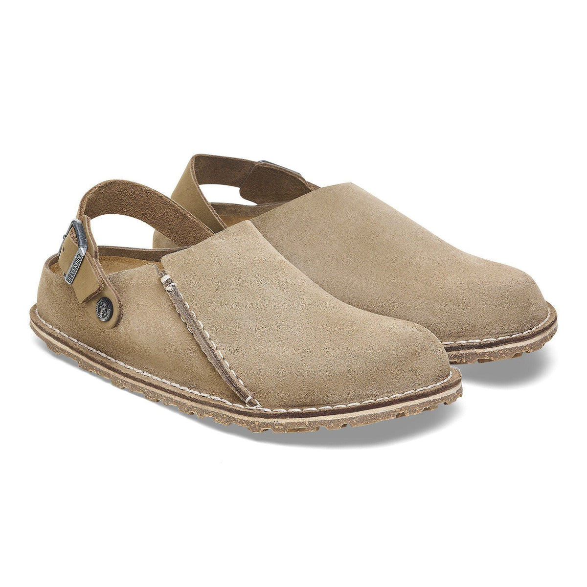 Birkenstock Taupe Suede Convertible Lutry Clog Birkenstock Lutry Premium Suede (Women main image 4