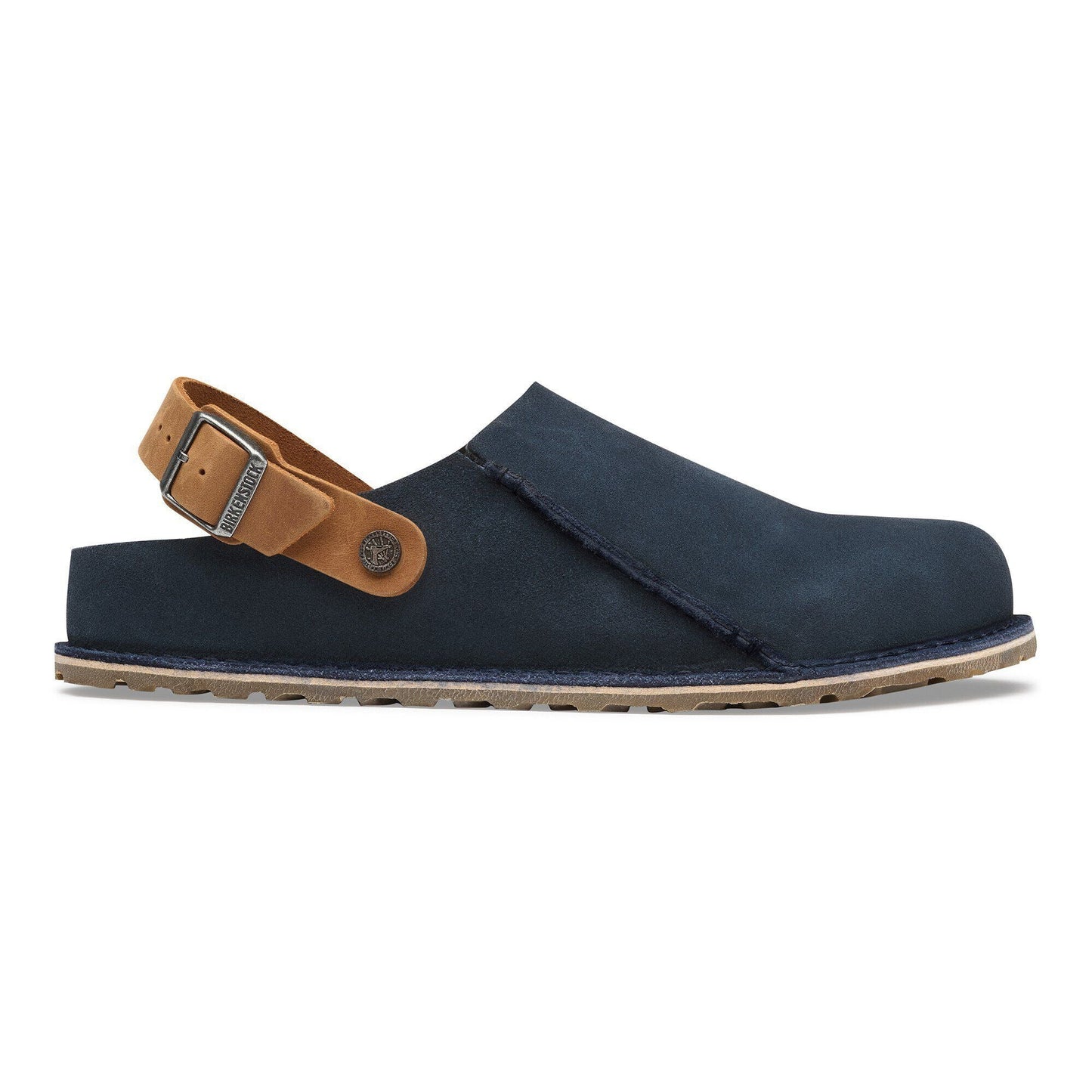 Lutry | Suede | New Navy/Cognac - clog - Birkenstock