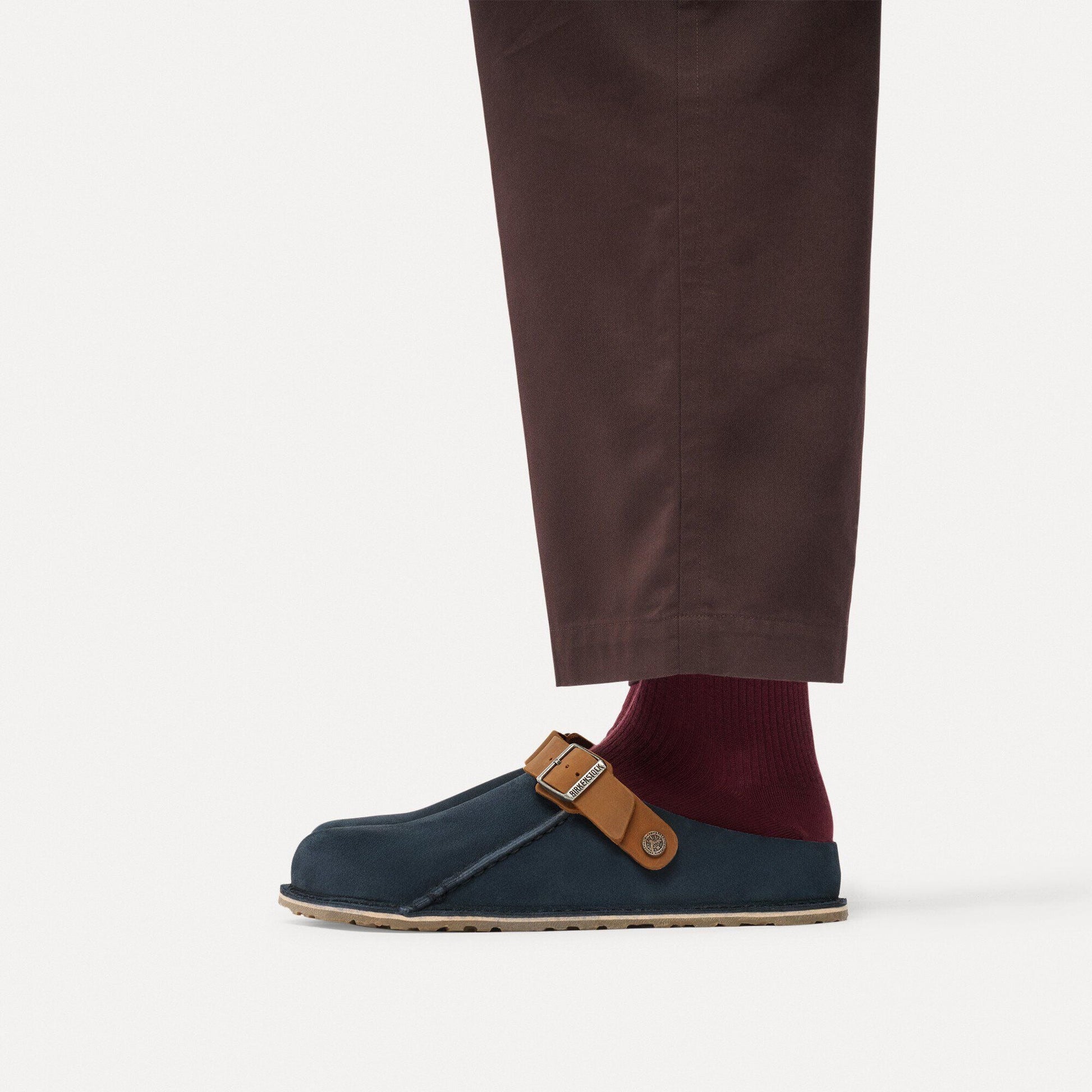 Lutry | Suede | New Navy/Cognac - clog - Birkenstock