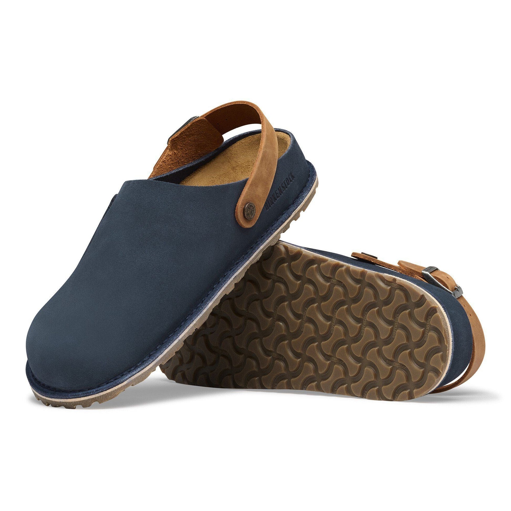 Lutry | Suede | New Navy/Cognac - clog - Birkenstock