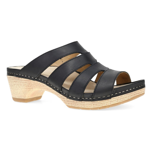 Lyndi | Oiled Pull Up | Black - Sandals - Dansko