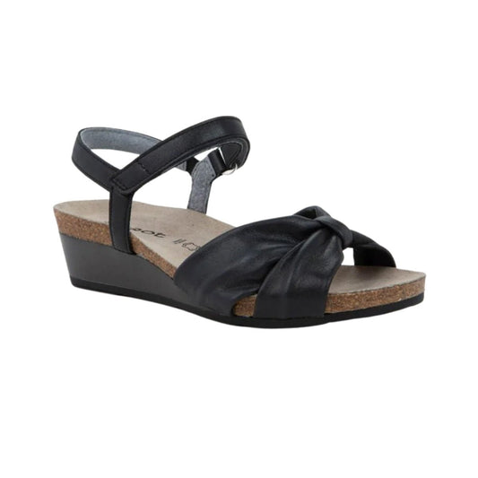 Madame | Leather | Shiny Black - Wedge - Naot