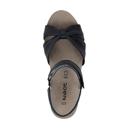 Madame | Leather | Shiny Black - Wedge - Naot