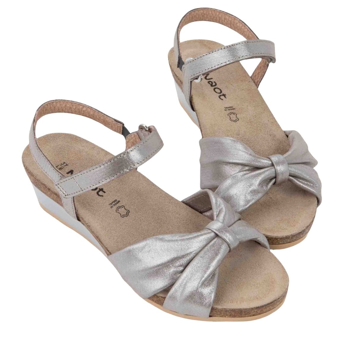 Madame | Leather | Silver Threads - Wedge - Naot