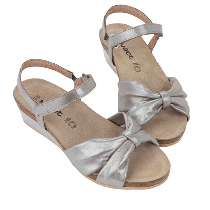 Madame | Leather | Silver Threads - Wedge - Naot