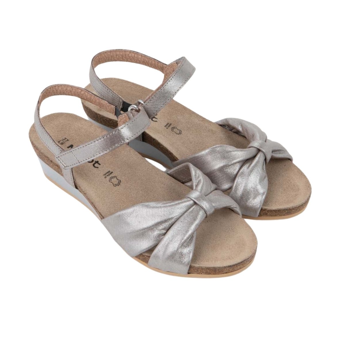 Madame | Leather | Silver Threads - Wedge - Naot