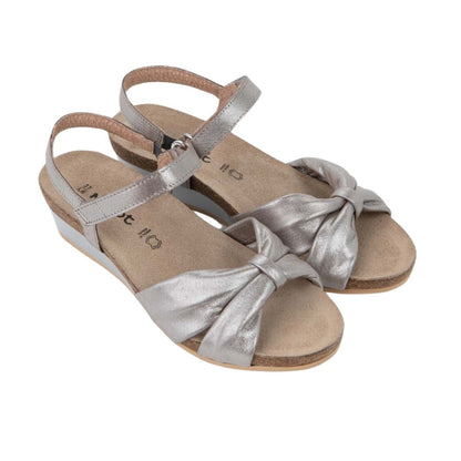 Madame | Leather | Silver Threads - Wedge - Naot