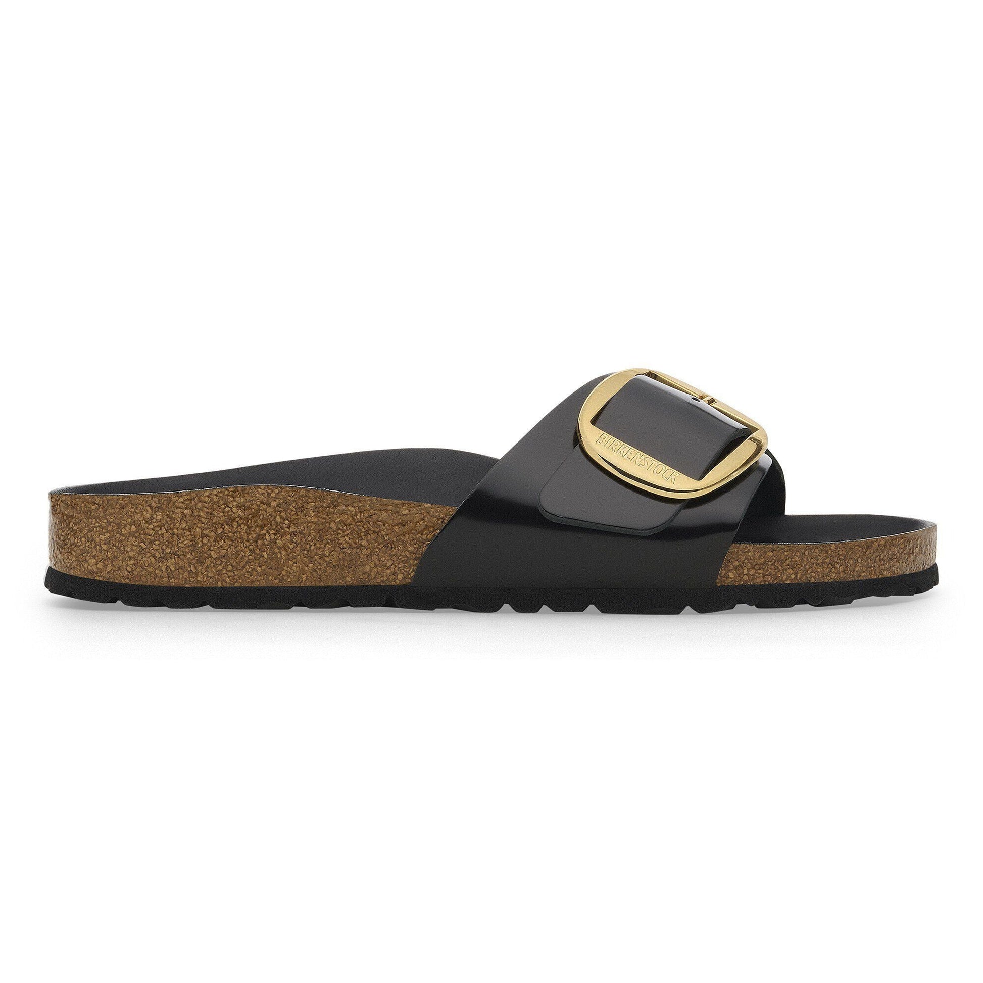 Madrid Big Buckle | High Shine Patent Leather | Black - sandals - Birkenstock