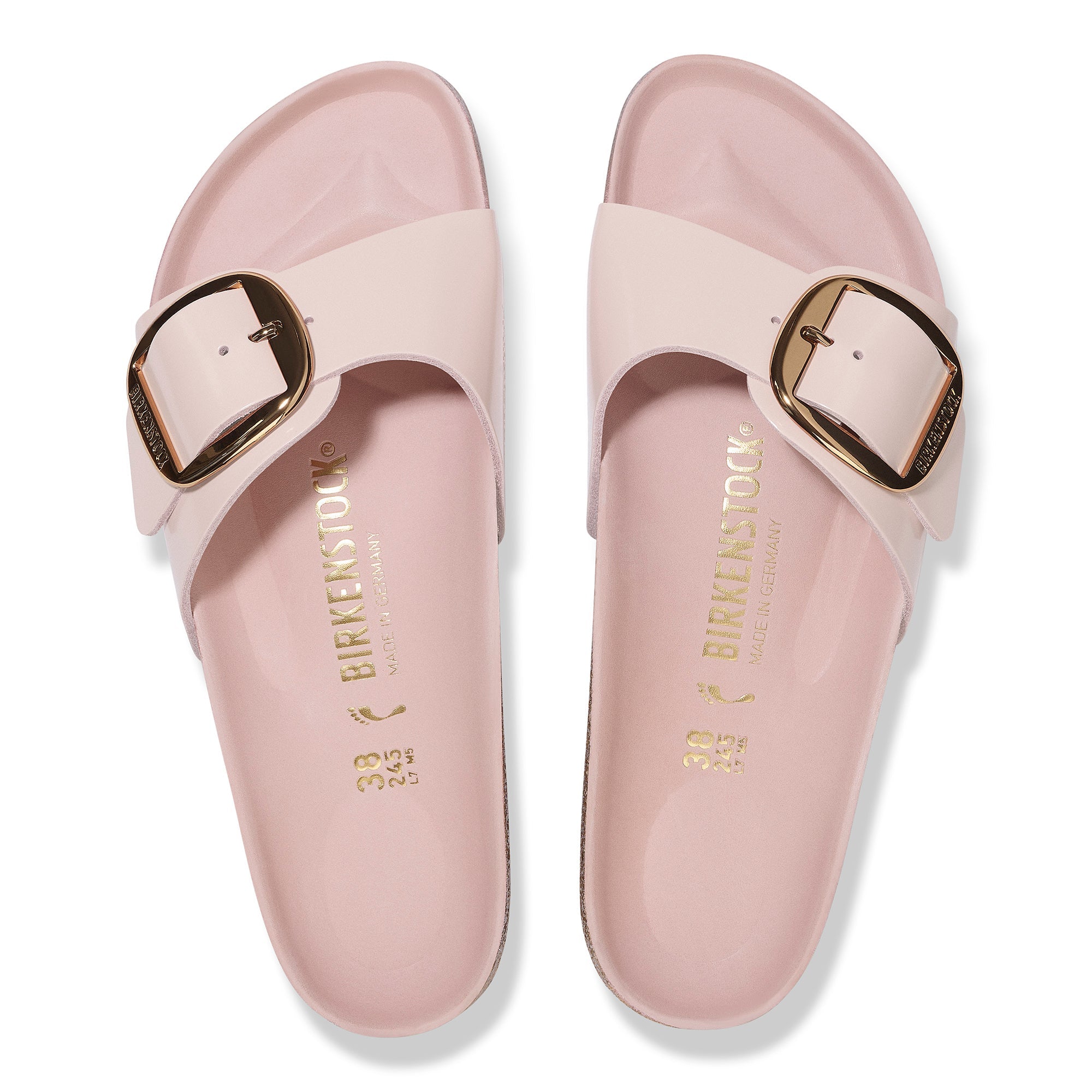 【新品未使用】 BIRKENSTOCK Madrid Big Buckle 37 Madrid Big Buckle Natural Leather Patent High Shine New