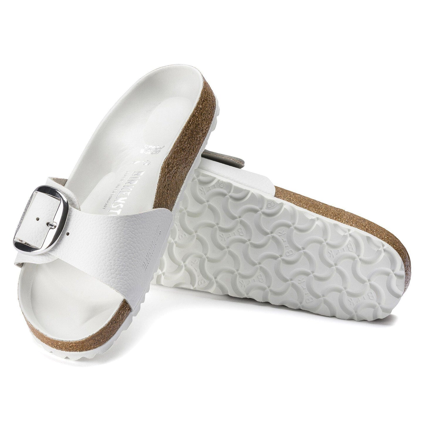 Madrid Big Buckle | Leather | White - sandals - Birkenstock