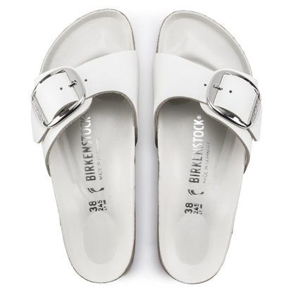 Madrid Big Buckle | Leather | White - sandals - Birkenstock