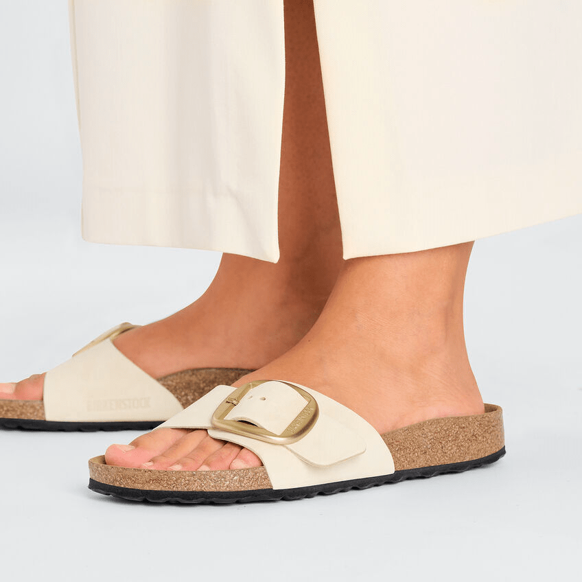 Madrid Big Buckle | Nubuck | Ecru - Sandals - Birkenstock