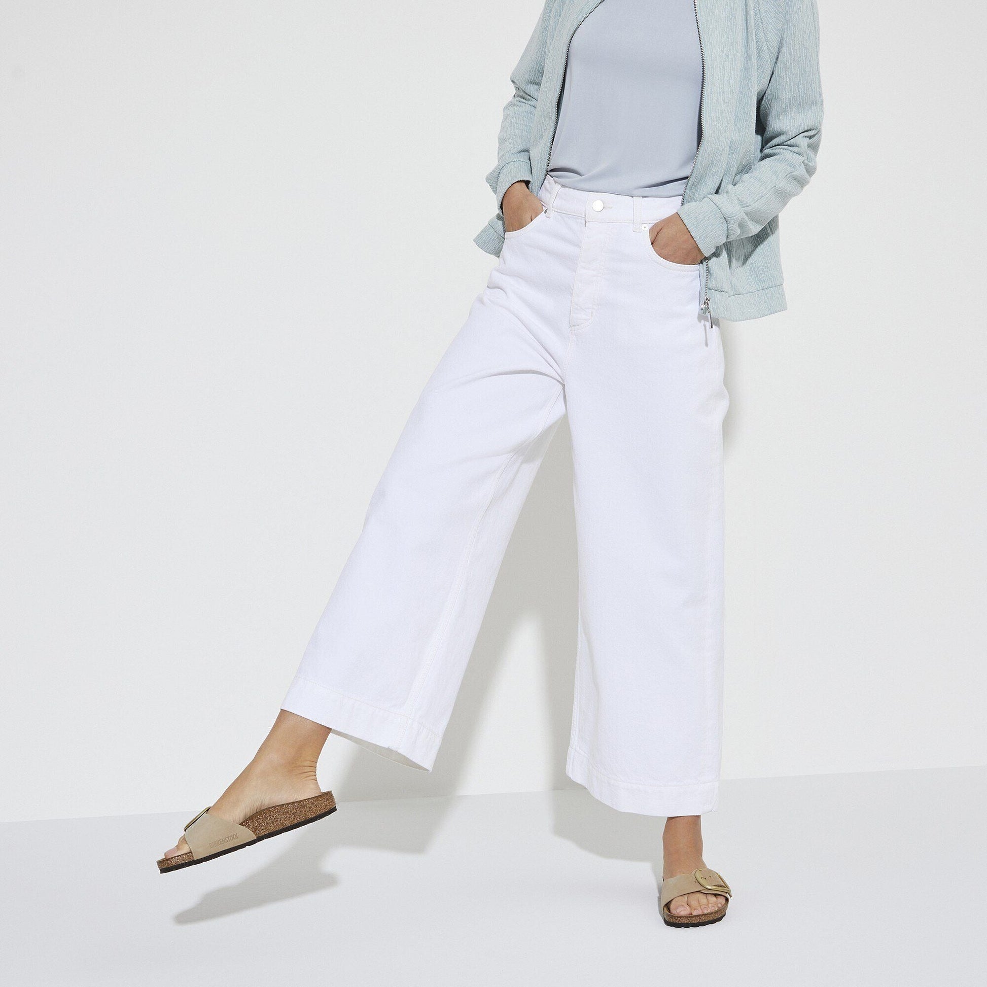 Madrid Big Buckle | Nubuck | Sandcastle - sandals - Birkenstock