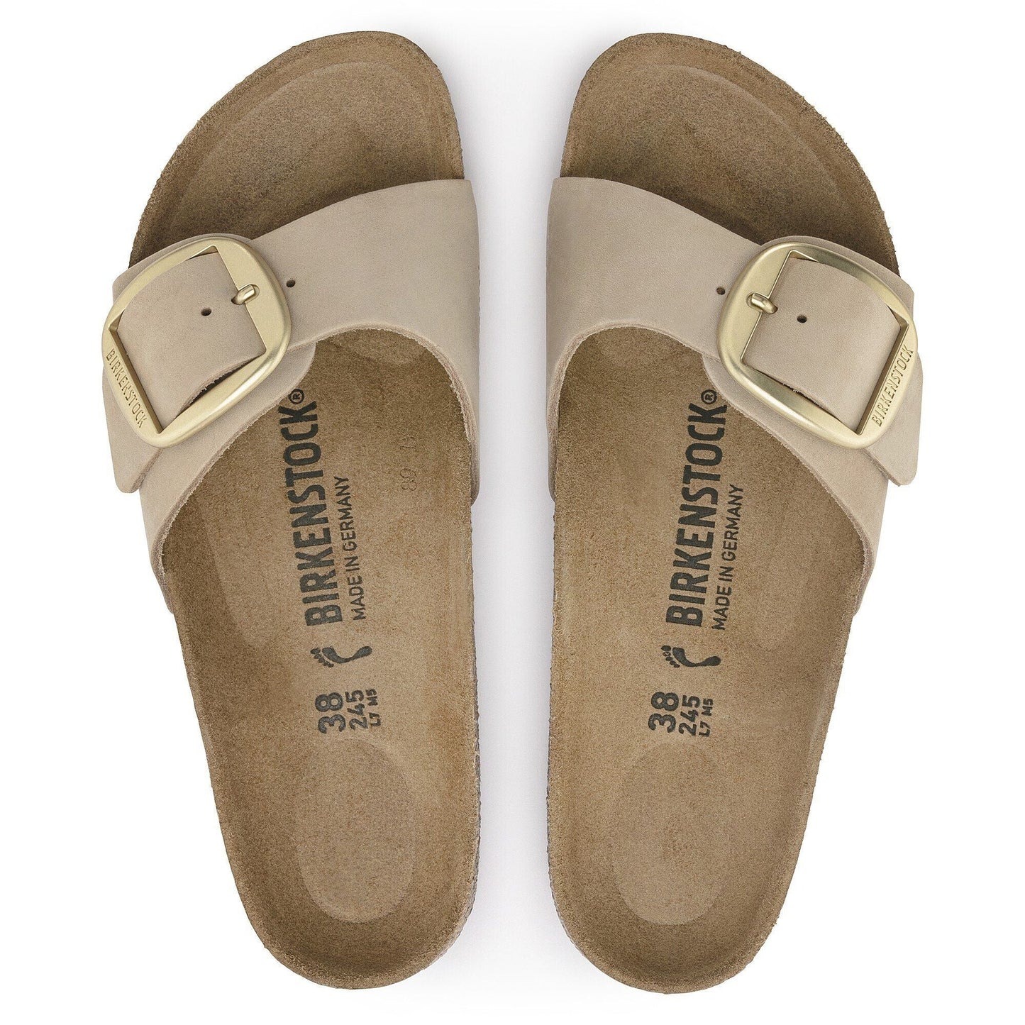 Madrid Big Buckle | Nubuck | Sandcastle - sandals - Birkenstock