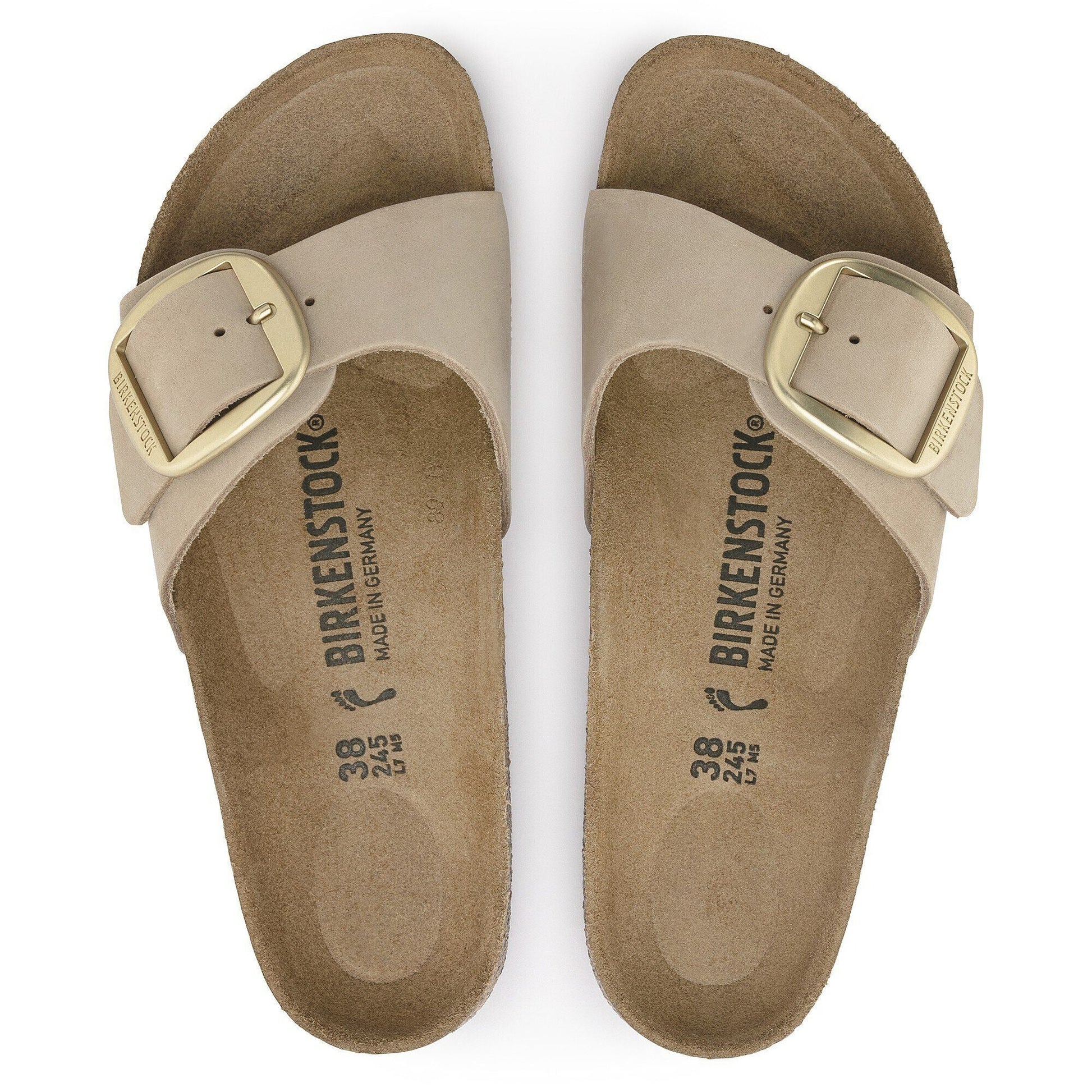 Madrid Big Buckle | Nubuck | Sandcastle - sandals - Birkenstock